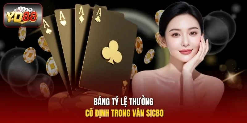 Bảng tỷ lệ thưởng cố định trong ván Sicbo